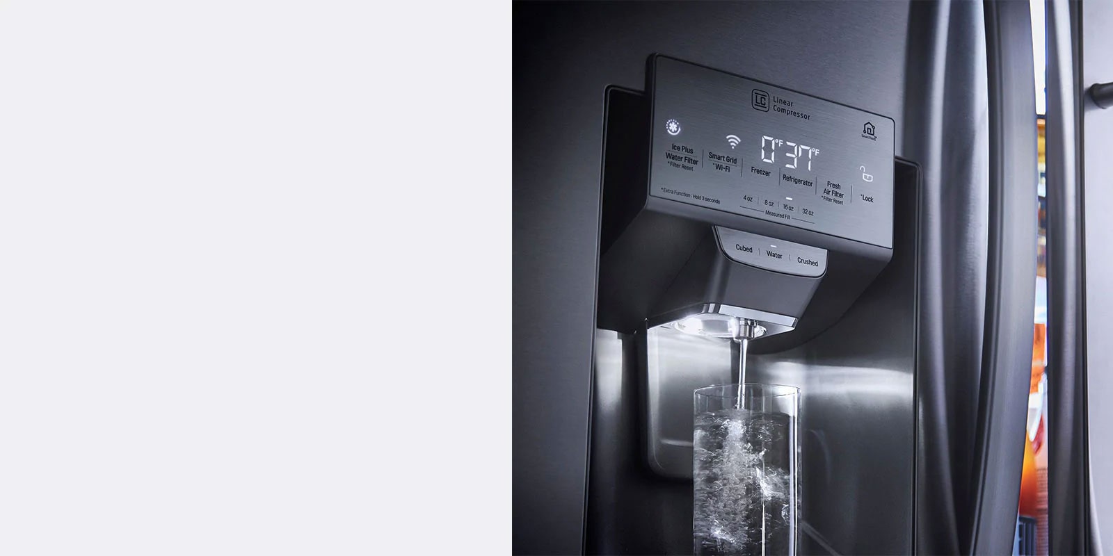 Refrigerator showcasing Ice and Water Dispenser