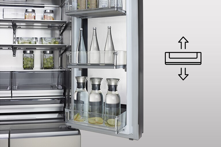 Refrigerator showcasing Door-in-Door® Adjustable Shelves