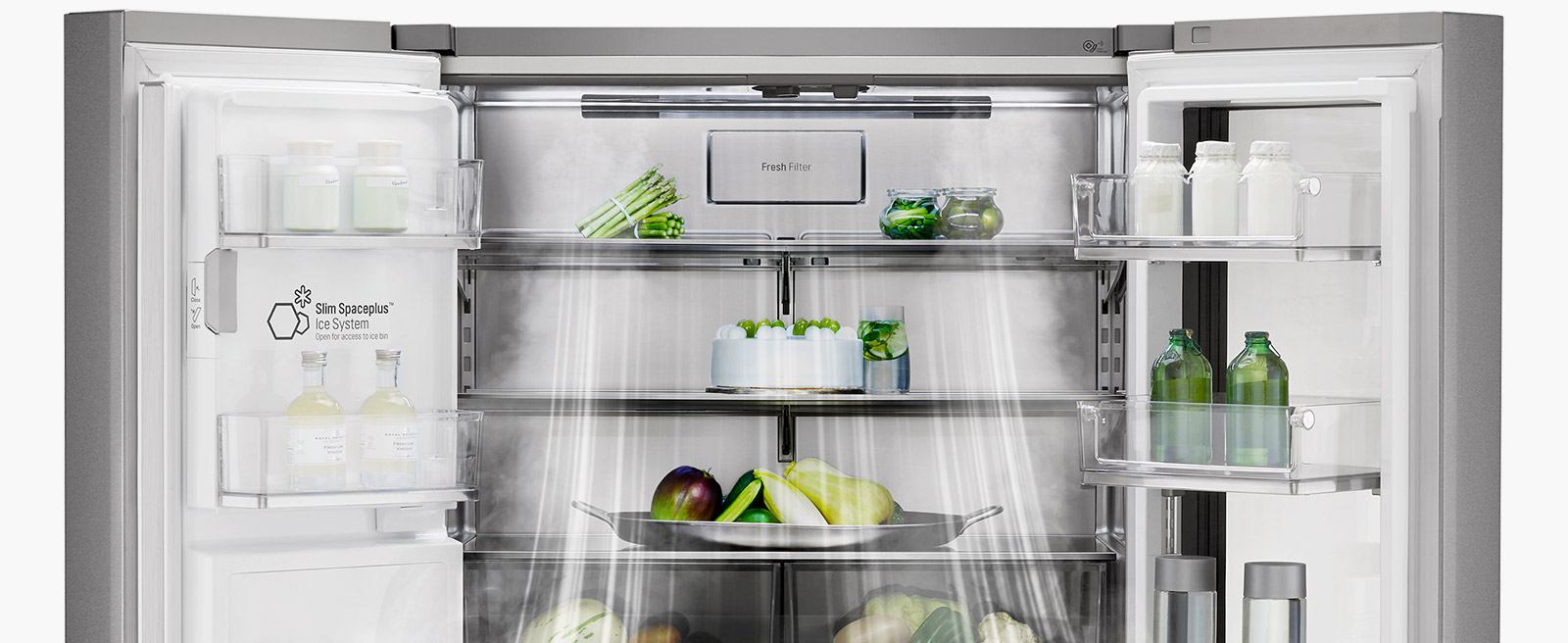 Refrigerator showcasing FRESHShield™ Cooling feature