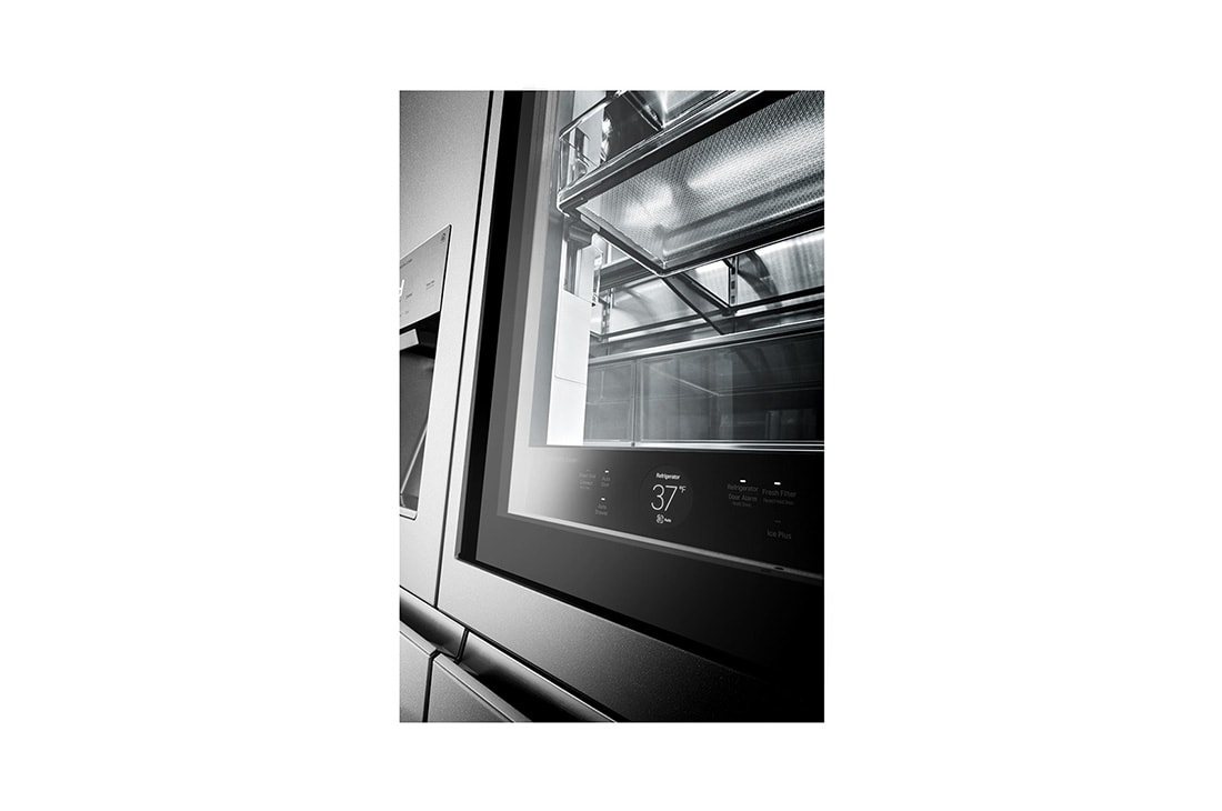 LG SIGNATURE 31 cu. ft. Smart wi-fi Enabled InstaView™ Door-in-Door® Refrigerator, InstaView™ Door-in-Door® Panel Close up, URNTS3106N, thumbnail 6