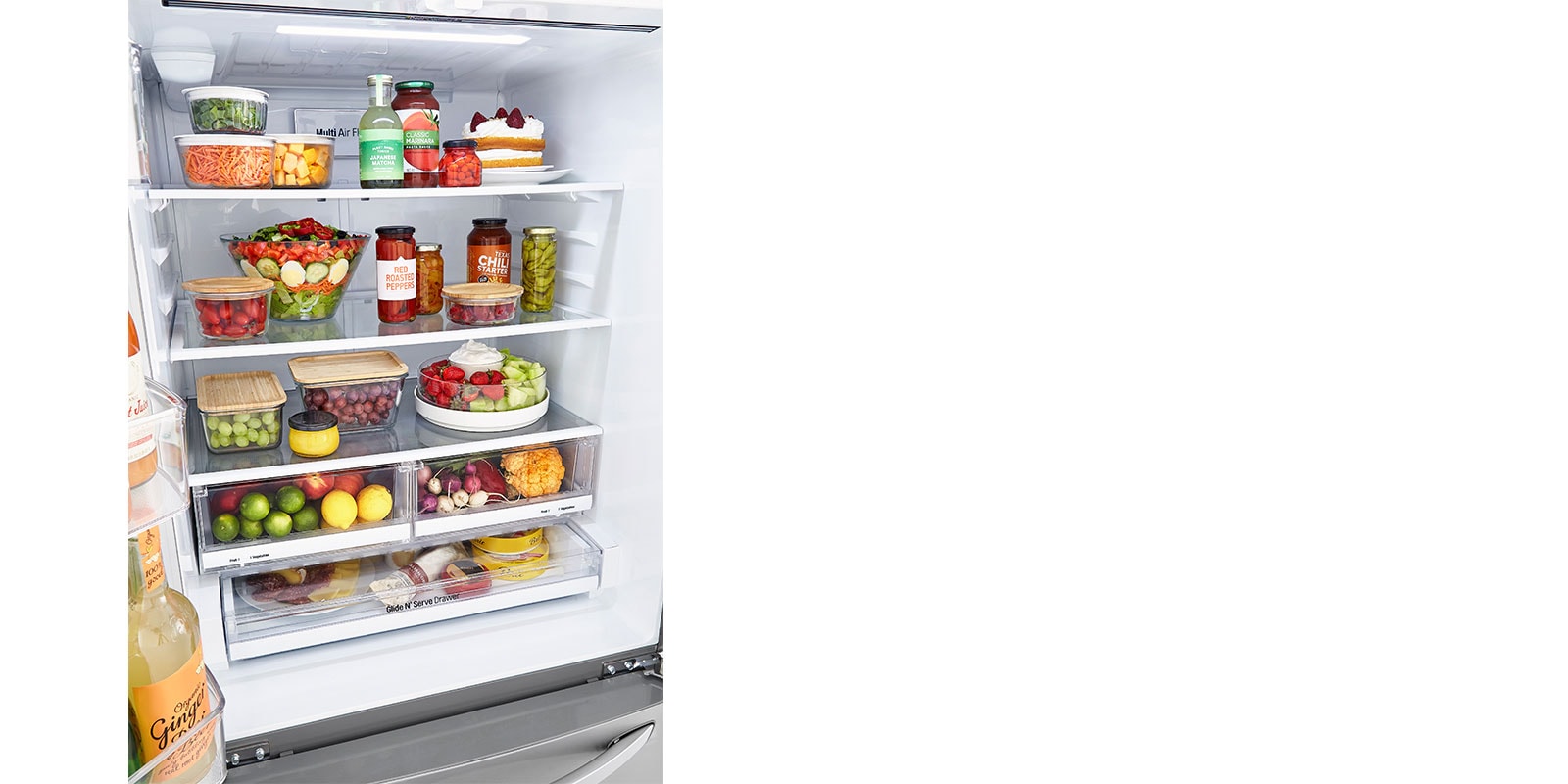 LG LRFCS25D3S refrigerator interior capacity