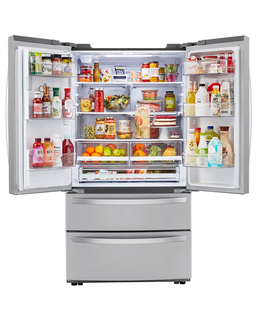 LG 28 cu ft. Smart Double Freezer Refrigerator with Craft Ice