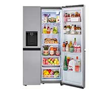 LG 27 cu. ft. Side-by-Side Refrigerator with Smooth Touch Ice Dispenser, LRSXS2706S, thumbnail 2