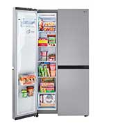 LG 27 cu. ft. Side-by-Side Refrigerator with Smooth Touch Ice Dispenser, LRSXS2706S, thumbnail 3