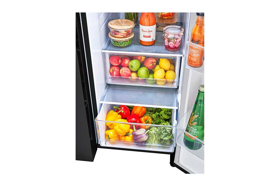 LG 27 cu. ft. Side-by-Side Refrigerator with Smooth Touch Ice Dispenser, LRSXS2706B, thumbnail 9