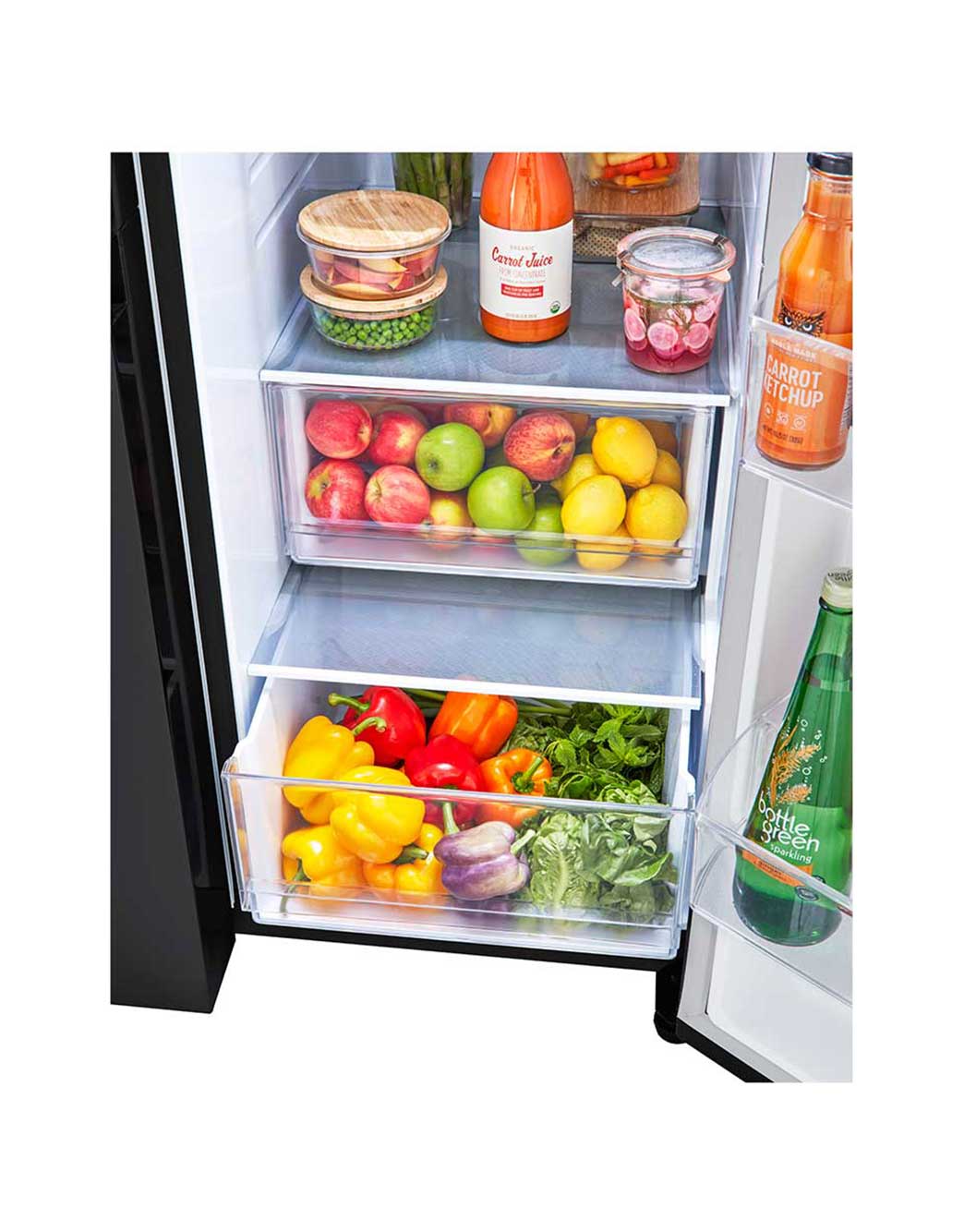 LG 27 cu. ft. SidebySide Refrigerator with Smooth Touch Ice Dispenser