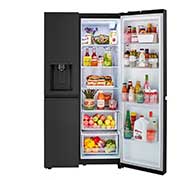 LG 27 cu. ft. Side-by-Side Refrigerator with Smooth Touch Ice Dispenser, LRSXS2706B, thumbnail 2
