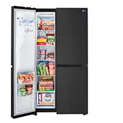 LG 27 cu. ft. Side-by-Side Refrigerator with Smooth Touch Ice Dispenser, LRSXS2706B, thumbnail 3