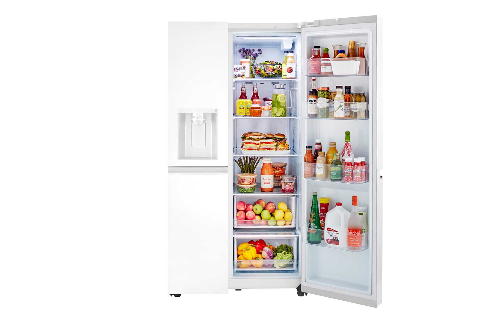 LG LRSXS2706W 27 cu. ft. SidebySide Refrigerator with Smooth Touch Ice Dispenser LG USA