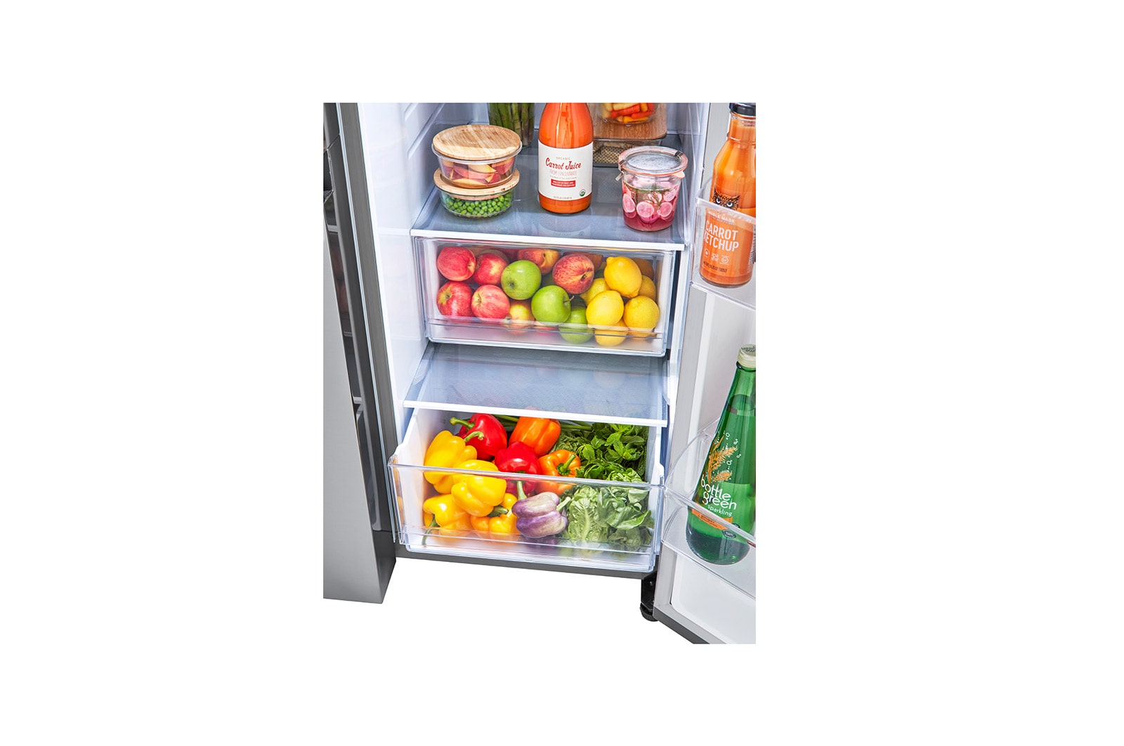 LG 23 cu. ft. SidebySide CounterDepth Refrigerator with Smooth Touch Dispenser (LRSXC2306S