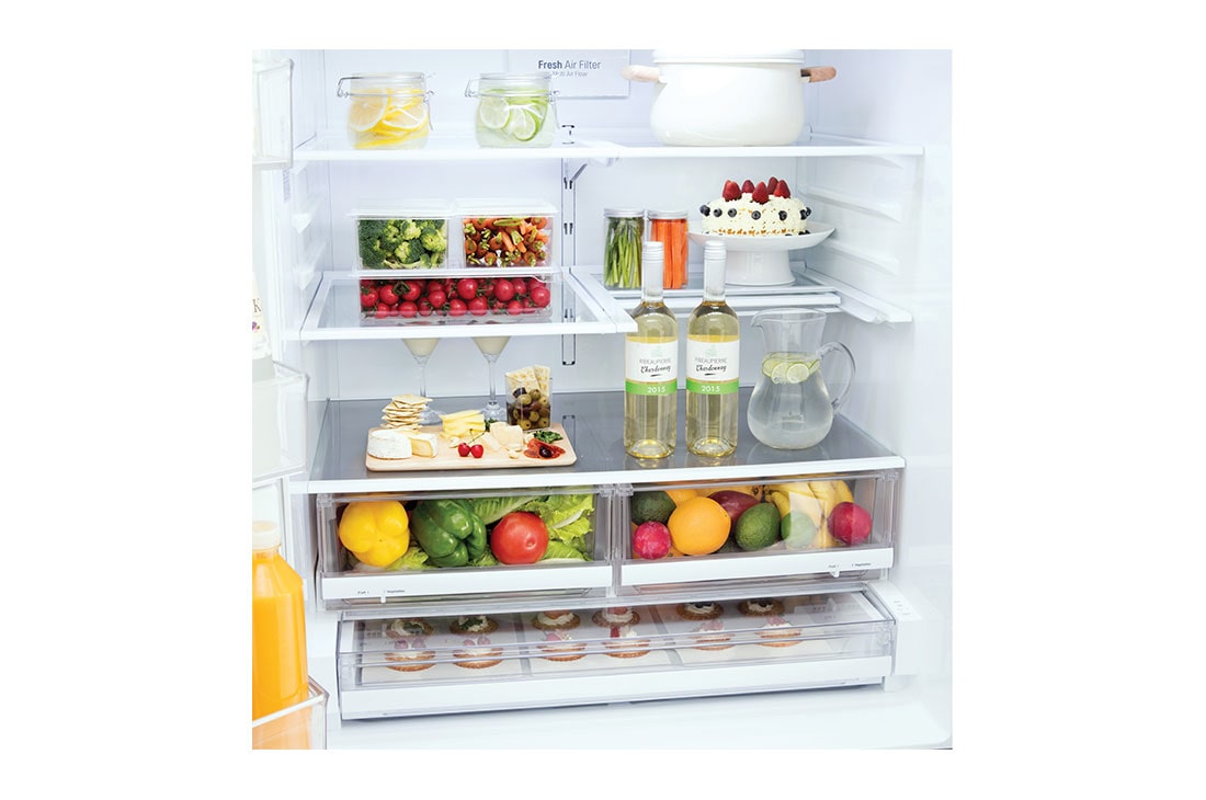 LG  29 cu. ft. French Door Refrigerator with Slim Design Water Dispenser, LRMWS2906S, thumbnail 7
