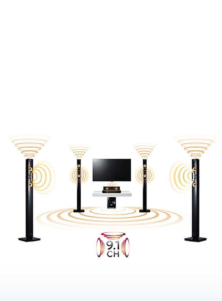 LG 3DCapable 9.1 Ch Aramid Fiber Bluray Disc™ Home Theater System