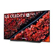 LG C9 55 inch Class 4K Smart OLED TV w/ AI ThinQ® (54.6'' Diag), -15 degree side view, OLED55C9PUA, thumbnail 2