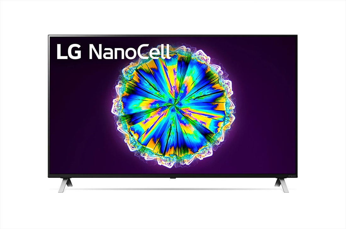 LG  LG NanoCell 85 Series 2020 65 inch Class 4K Smart UHD NanoCell TV w/ AI ThinQ® (64.5'' Diag), front view with infill image and logo, 65NANO85UNA