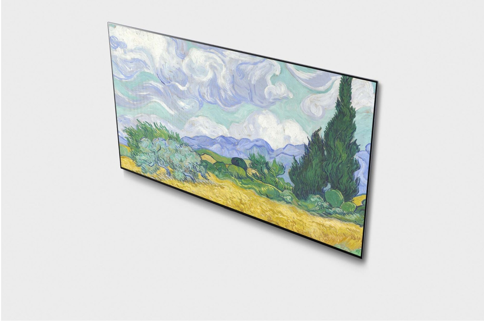 LG  LG G1 77 inch Class with Gallery Design 4K Smart OLED evo TV w/AI ThinQ® (76.7'' Diag), top view, OLED77G1PUA