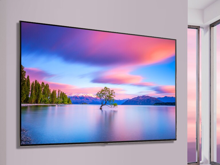 LG NanoCell mounted on wall to maximize your experience with an ultra large screen