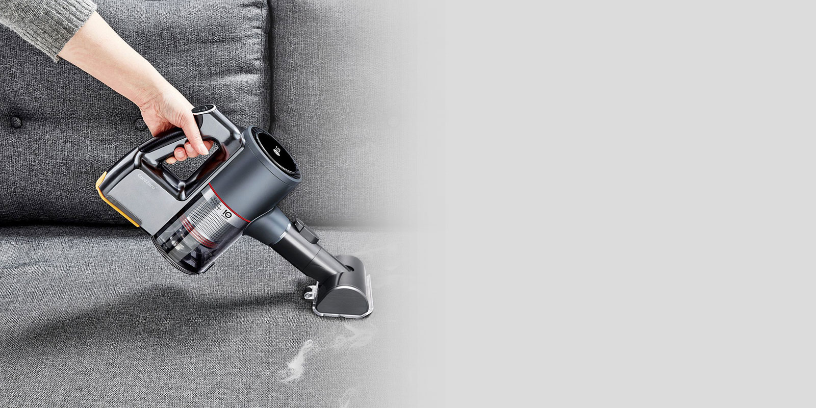 Using Power Punch nozzle as handheld vacuum to vacuum couch