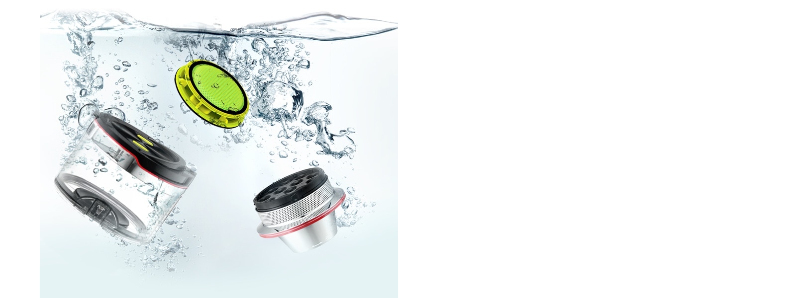 Washable vacuum filters included with LG CordZero™ ThinQ Robot Vacuum