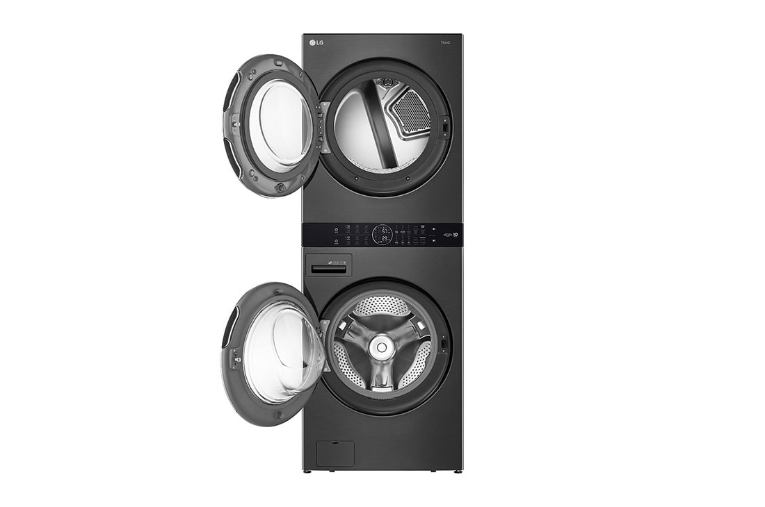 LG Front Load WashTower Washer Electric Dryer Combo Black LG USA