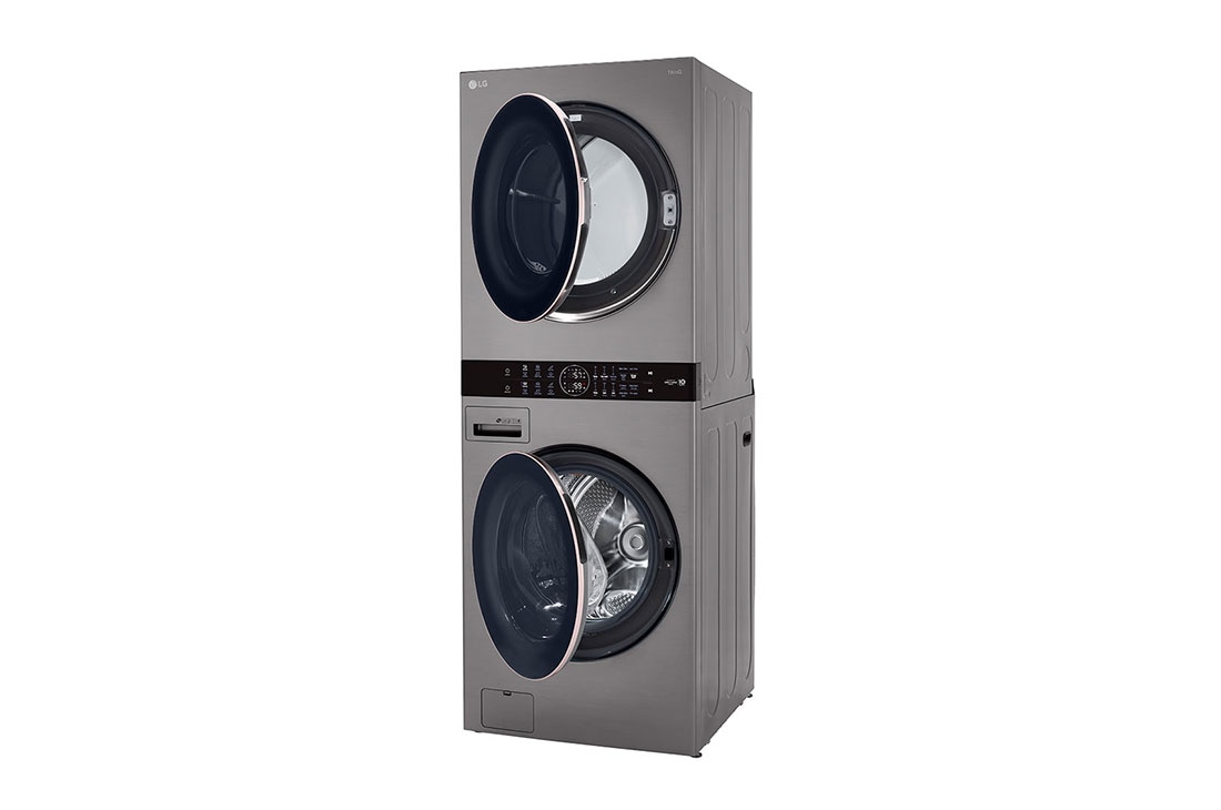 LG Front Load WashTower™ Washer & Electric Dryer Combo (Black)