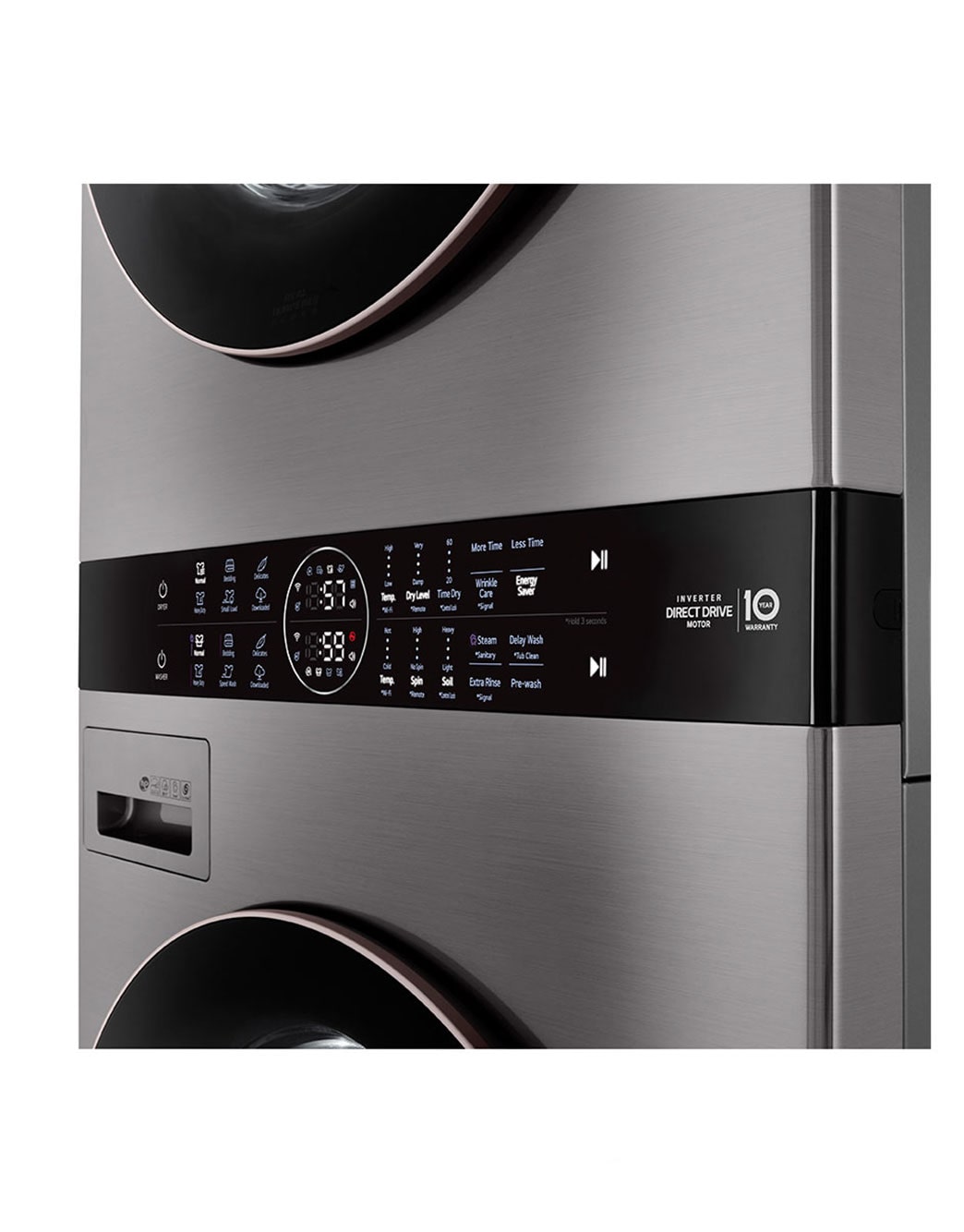 LG WKE100HVA Single Unit Front Load LG WashTower™ with Center Control