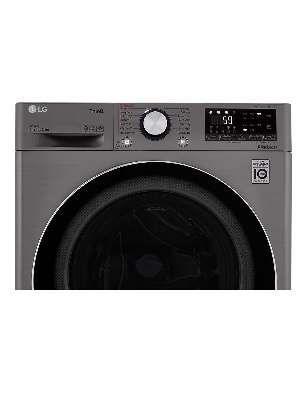 LG WM3555HVA 2.4 cu.ft. Smart wifi Enabled Compact Front Load AllInOne Washer/Dryer Combo
