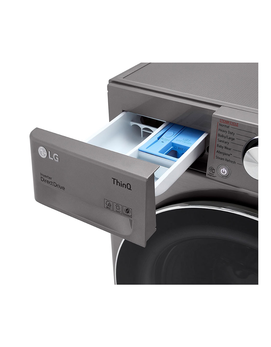 LG WM3555HVA 2.4 cu.ft. Smart wifi Enabled Compact Front Load AllInOne Washer/Dryer Combo