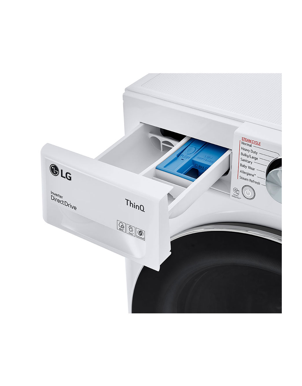 LG WM3555HWA 2.4 cu.ft. Smart wifi Enabled Compact Front Load AllInOne Washer/Dryer Combo
