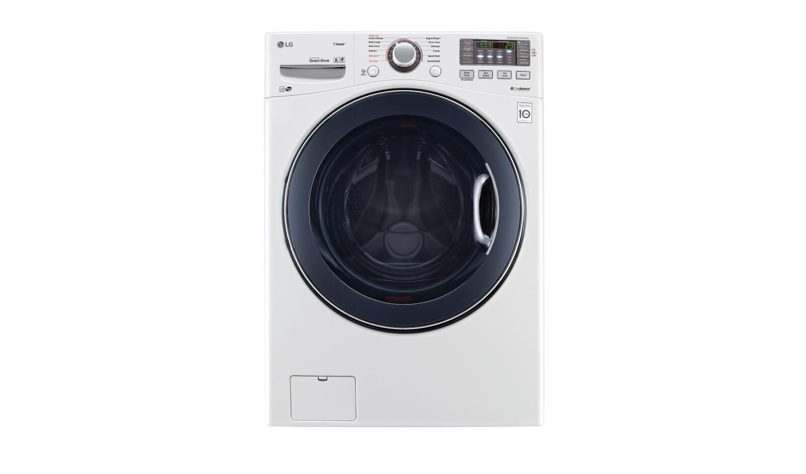 LG WM3770HWA Ultra Large Front Load Smart ThinQ Steam Washer LG USA