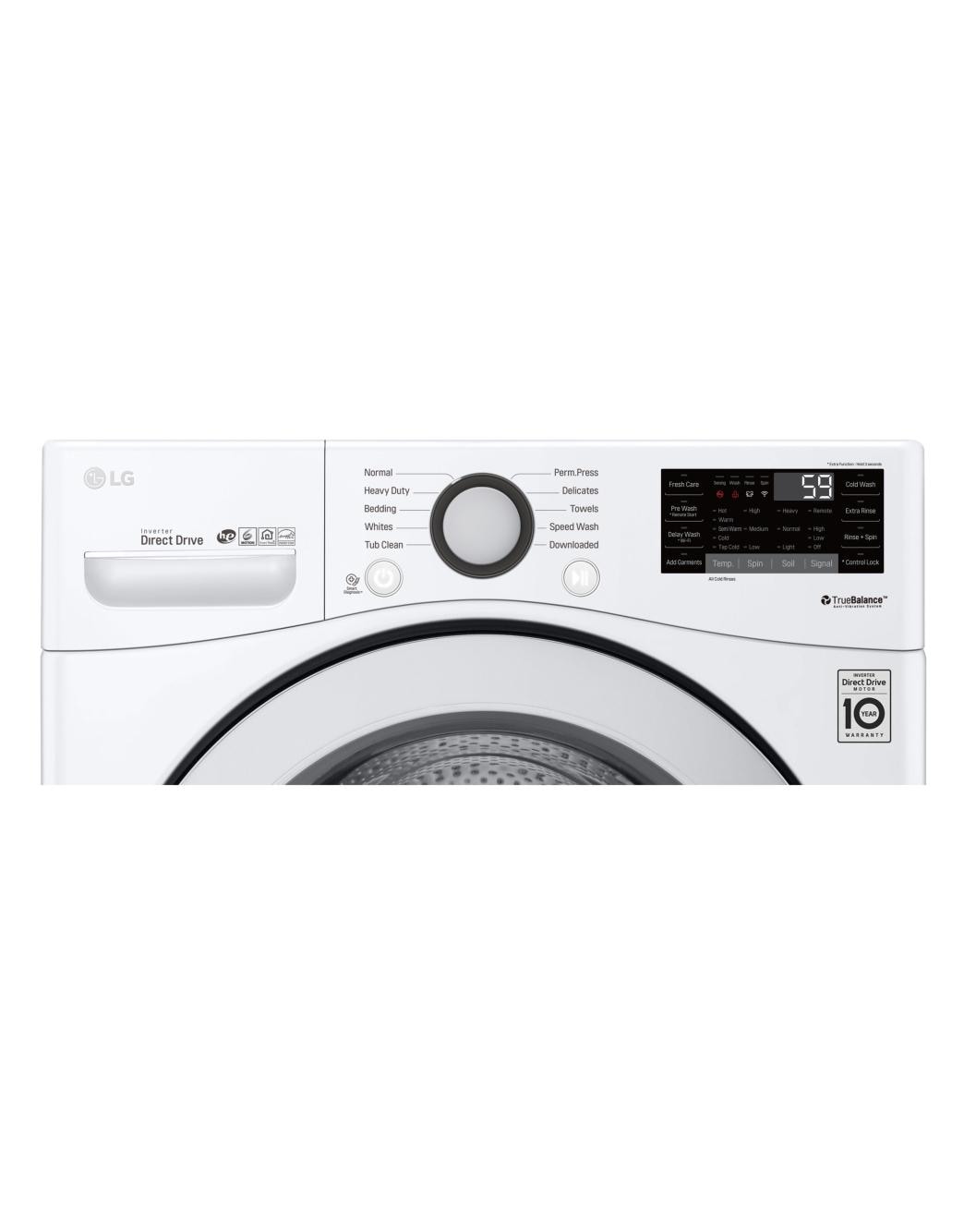 LG WM3500CW 4.5 cu. ft. Ultra Large Capacity Front Load Washer LG USA