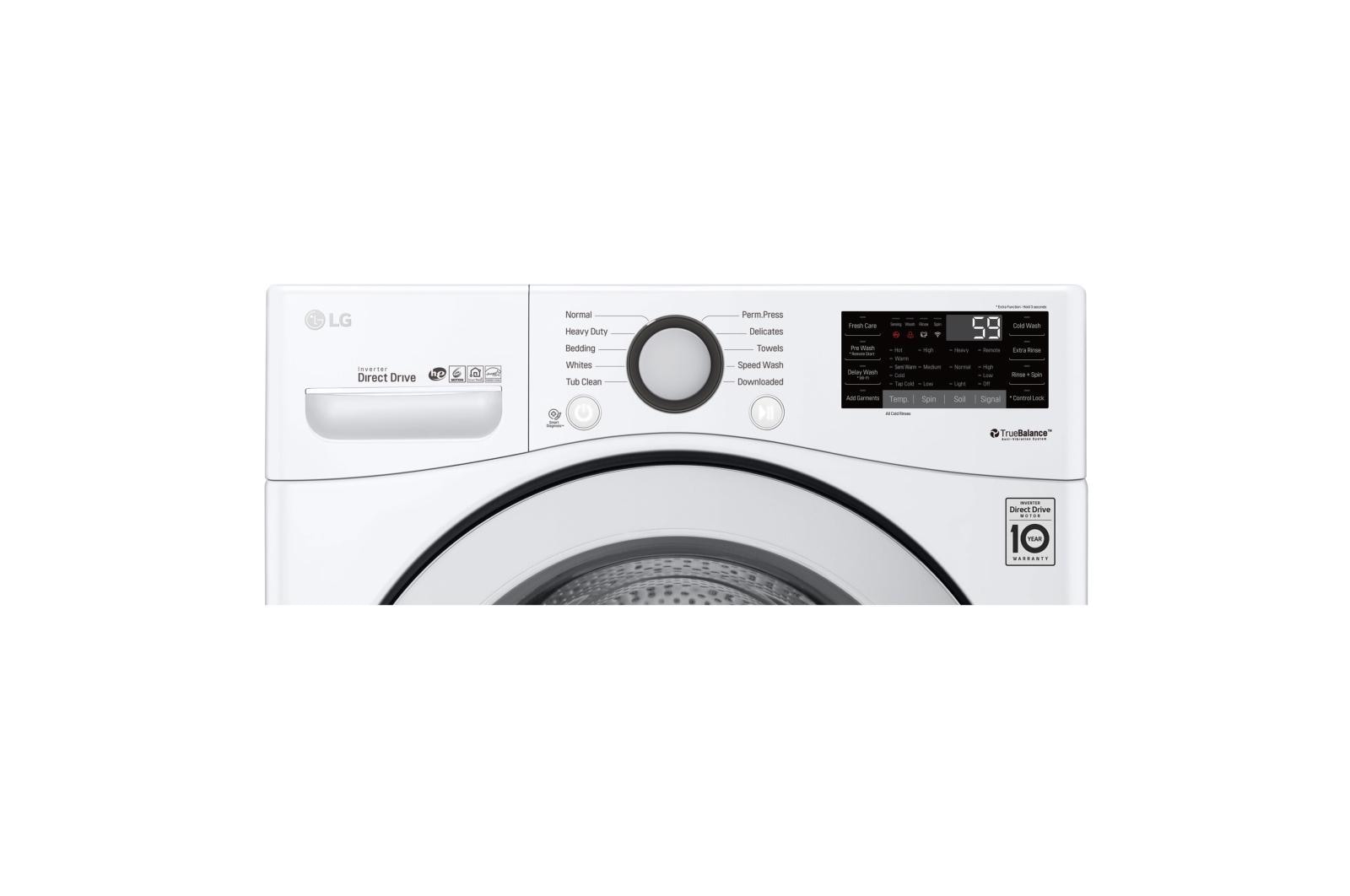 LG WM3500CW 4.5 cu. ft. Ultra Large Capacity Front Load Washer LG USA