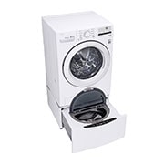LG 4.5 cu. ft. Ultra Large Front Load Washer, WM3400CW_WD100CW Right Angle Top View 2, WM3400CW, thumbnail 2