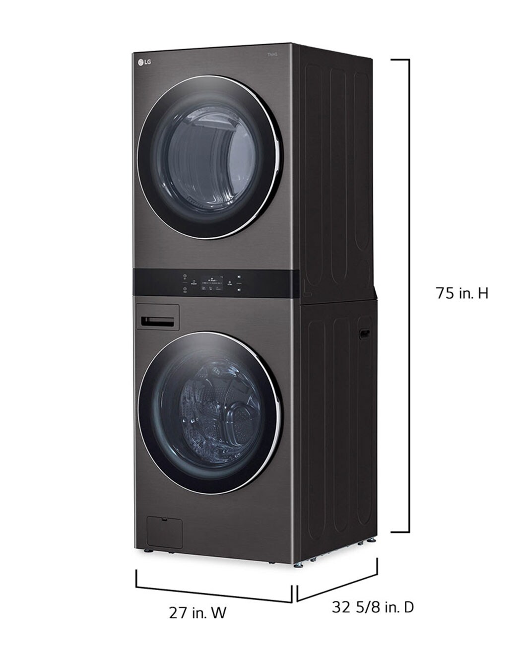 LG Single Unit Front Load LG WashTower™w. Center Control® 5.0 cu.ft
