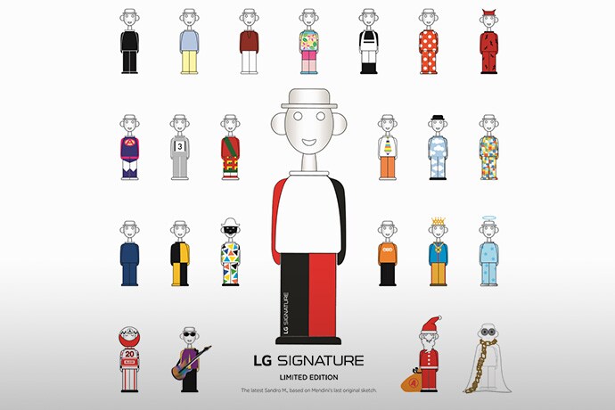 Various images of corkscrew by LG SIGNATURE X Alessandro Mendini.