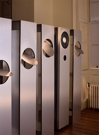 LG SIGNATURE Air Conditioners are placed on the wood floor