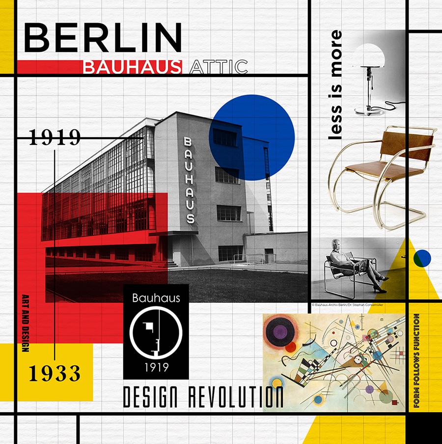 Infographic of Berlin's Bauhaus design movement.