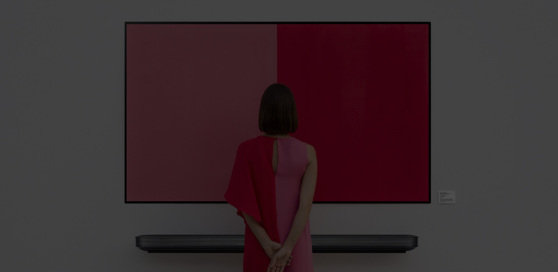someone is looking the artistic pircture on the lg signature oled tv w