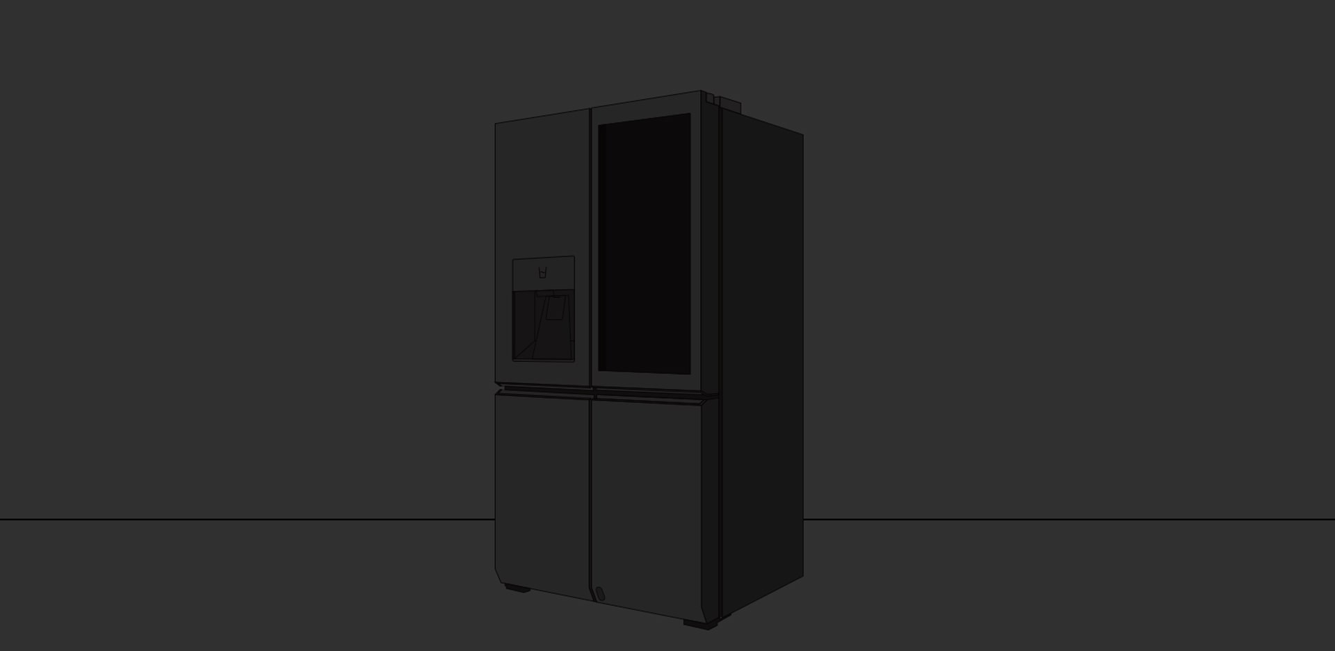 An infographic picture showing the full body of LG SIGNATURE Refrigerator