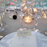 John Legend's seat at the dinner table on the evening of the event.
