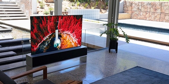 LG's roll-up OLED TV comes out of hiding only when TV time rolls around -  CNET