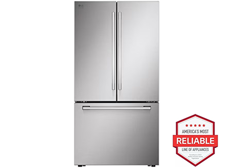 LG STUDIO 27 cu. ft. Smart Counter-Depth MAX™ French Door Refrigerator front view