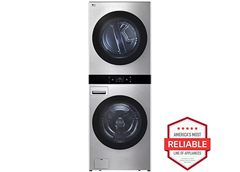 LG STUDIO WashTower™ Smart Front Load 5.0 cu. ft. Washer and 7.4 cu. ft. Electric Dryer with Center Control® front view
