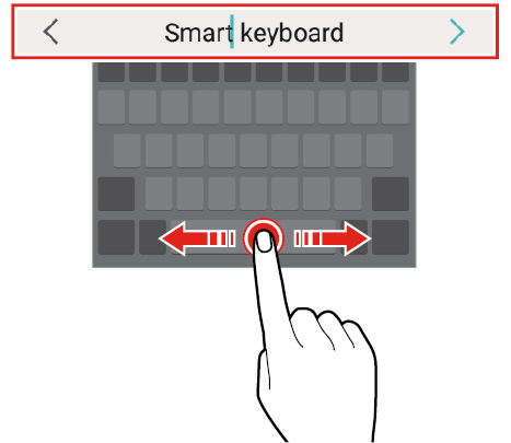 Touch and hold on the space bar and drag it to the left or right to move the cursor.