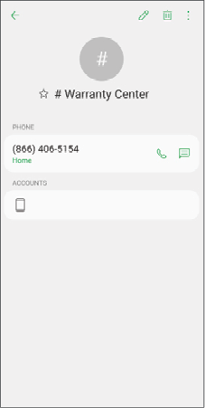 To view details about a contact