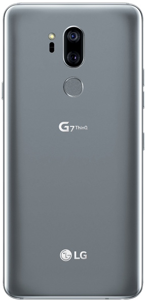 Back of the Platinum grey LG G7 ThinQ