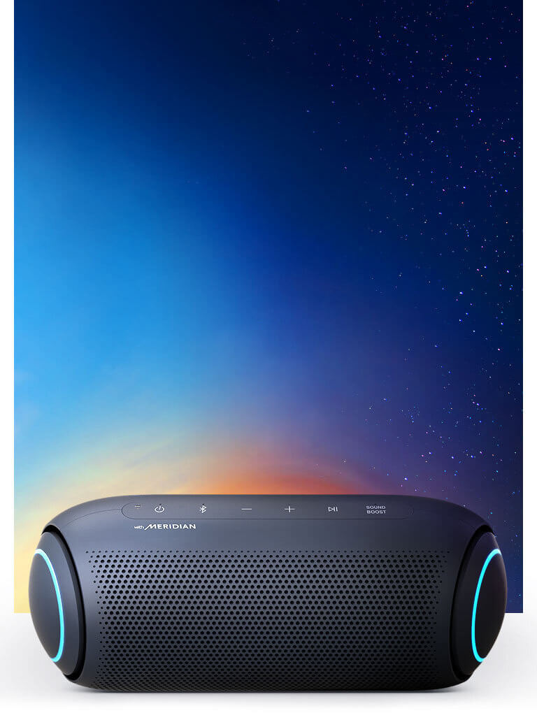 LG XBOOM Go PL5, Enceinte Bluetooth, Technologie Meridian, Double action  des basses, Sound Boost