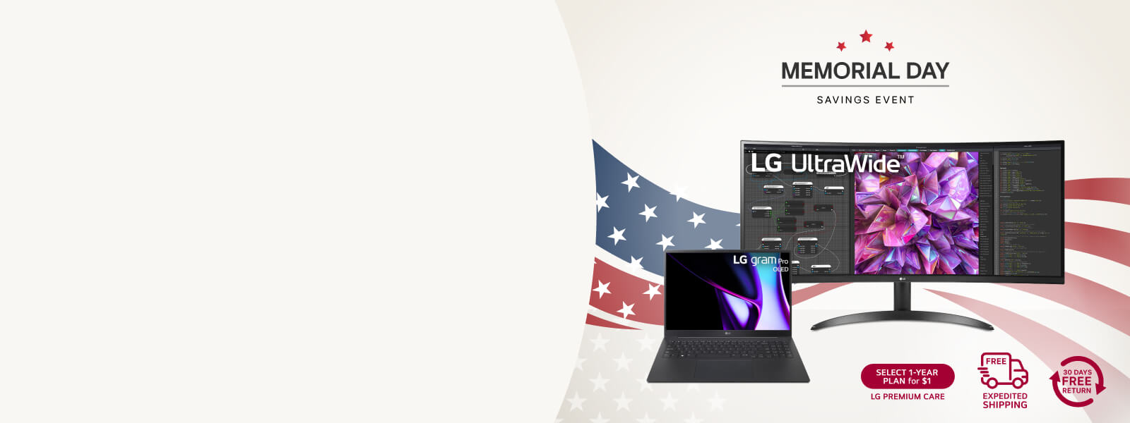 Laptop and monitor summer savings image for desktop