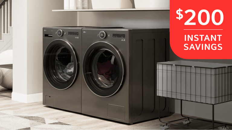 Save $200 on a powerful laundry pair