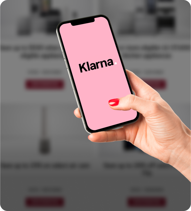 Klarna | Shop now. Pay later hero card image for mobile.