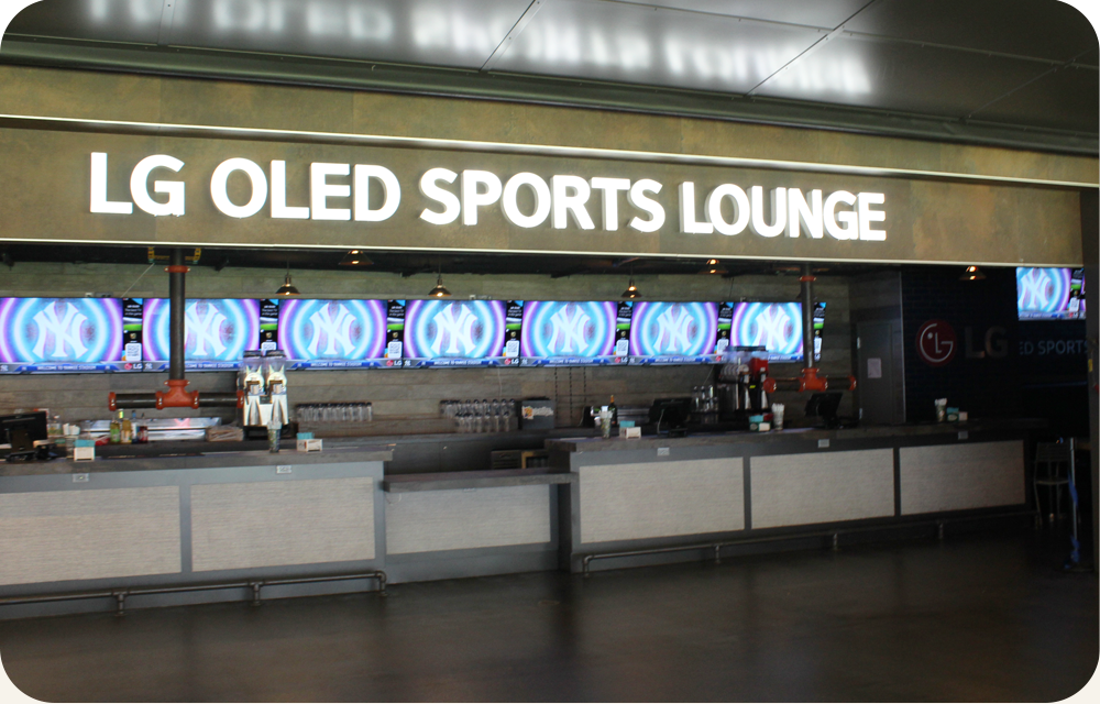 LG OLED sports lounge